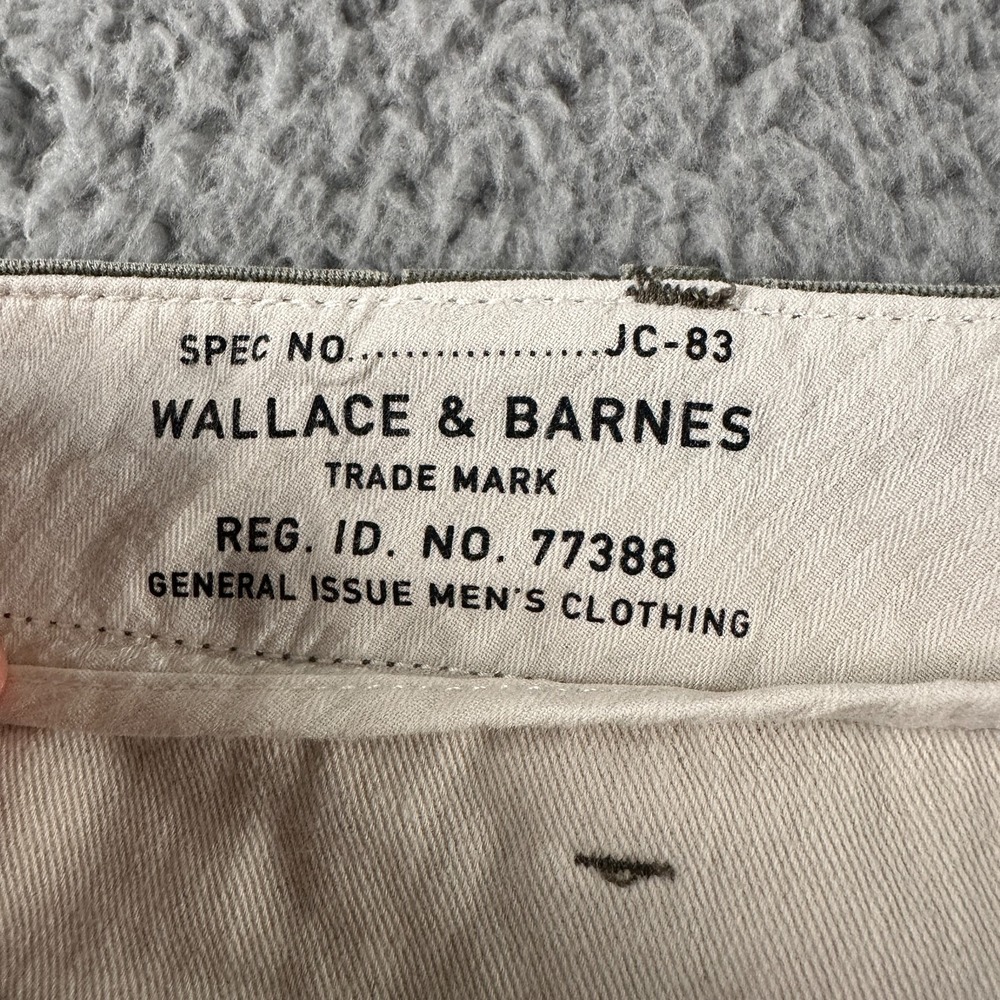 Wallace & Barnes Cotton Field Shorts Mens 36 Olive Button Fly Chino JC-83 - Picture 5 of 12